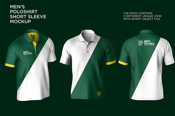 Polo Shirt Short Sleeve Mockup