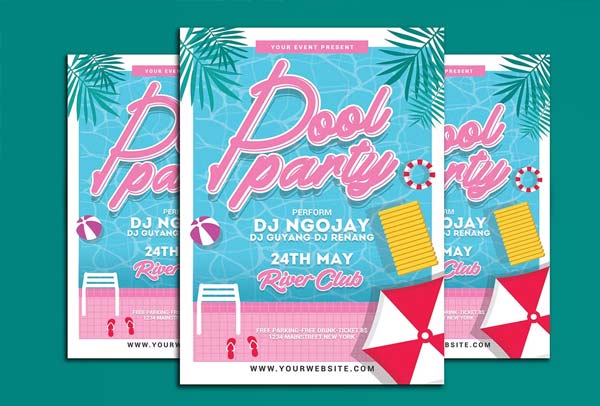 Pool Party Flyer Best Template