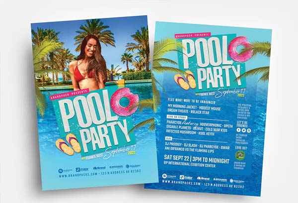 Pool Party Flyer Photoshop Free Download