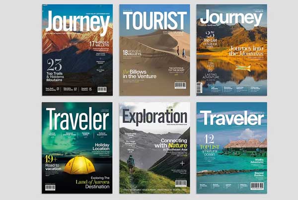 Printable Travel Magazine Cover Templates