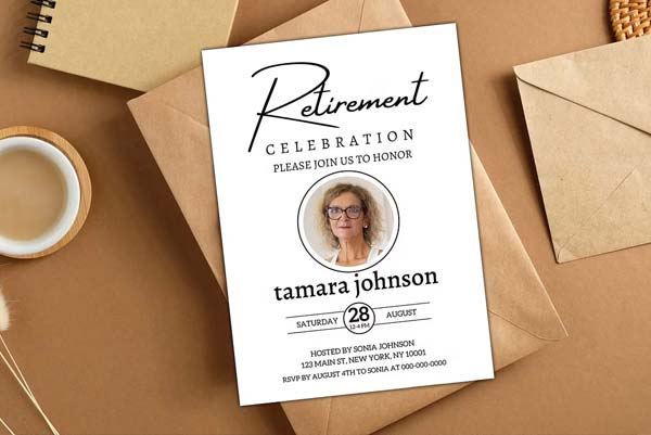 Retirement Invitation Flyer Editable Template