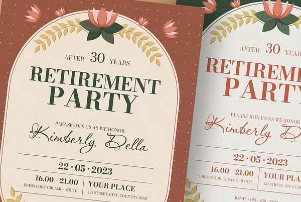 Retirement Party Invitation Download