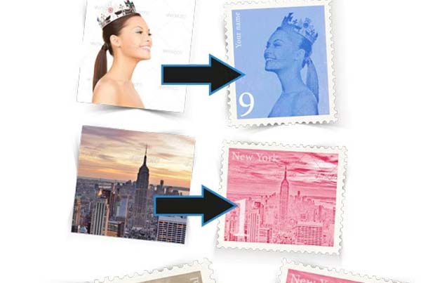 Retro Postage Stamp Template