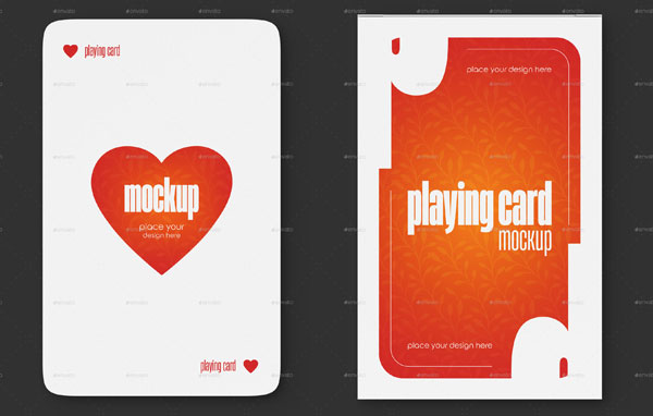 Simple Playing Cards Mockup Set