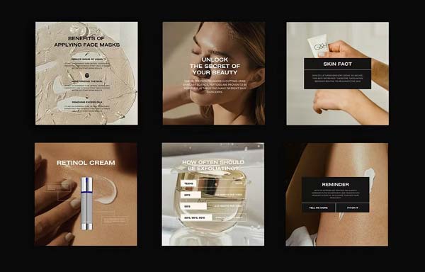 Skin Care Instagram Templates Pack