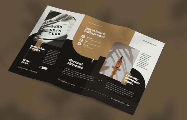 Skincare Trifold Brochure Template