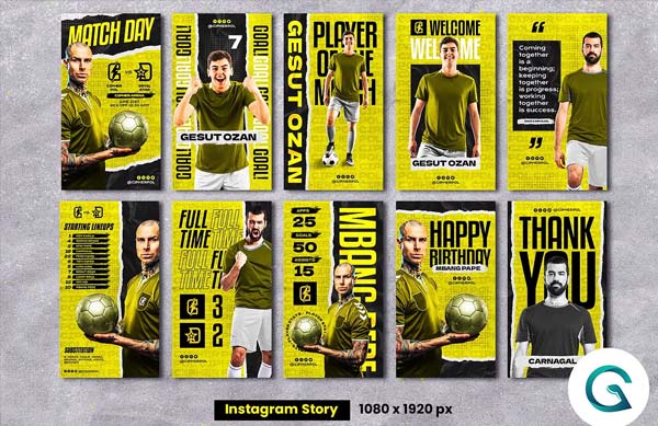 Soccer Social Media Pack Template