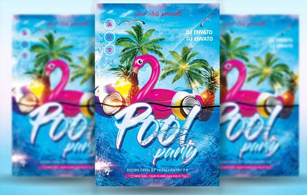 Splash Pool Party Flyer Template