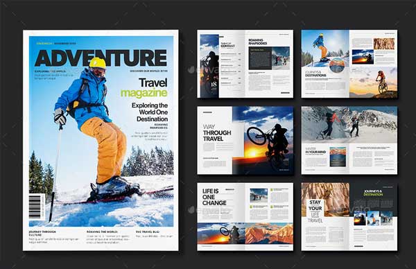 Sport And Travel Magazine Template