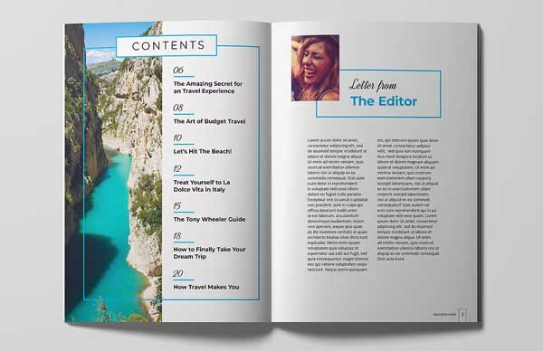 Travel And Lifestyle Magazine Template