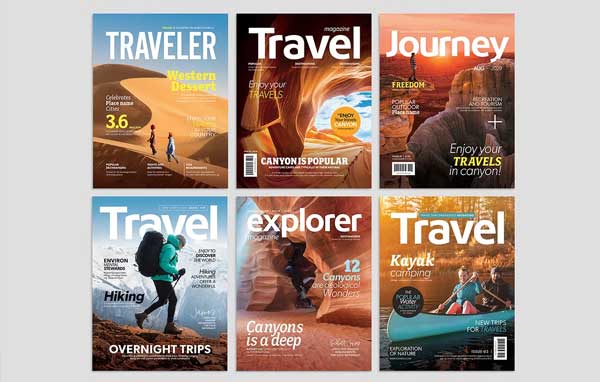 Travel Magazine Cover Templates