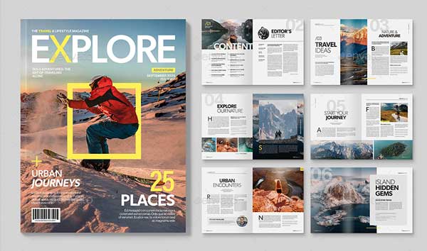 Travel Magazine Template Download