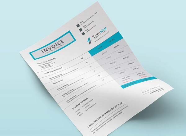 Travel Service Invoice Excel