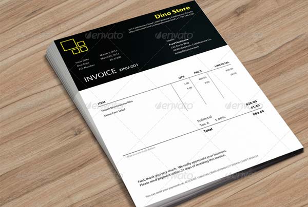 Travel Service Invoice Template PDF