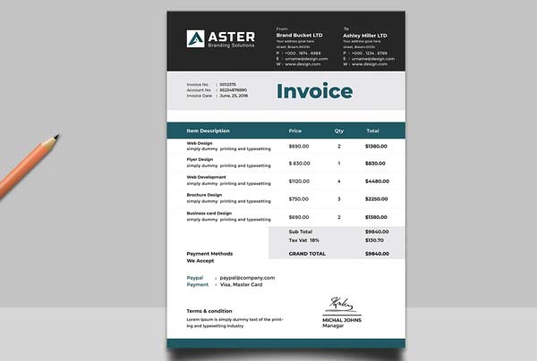 Travel Word Invoice Download