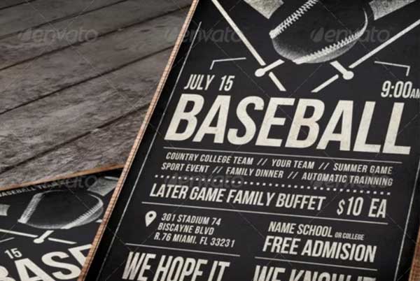 Vintage Baseball Flyer Download